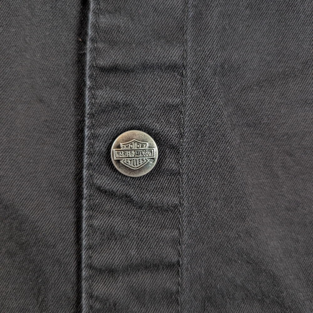 Harley-Davidson Orange and Black Cutoff Shirt - Picture 4 of 10
